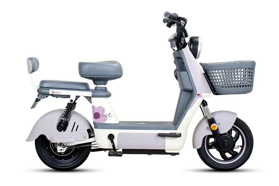 Good Assistant for Urban Commuting 350W 48V Lithium Battery Electric Motorcycle with Cargo Basket Electric Scooter