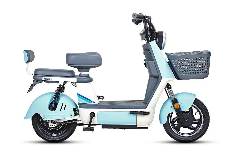 Good Assistant for Urban Commuting 350W 48V Lithium Battery Electric Motorcycle with Cargo Basket Electric Scooter